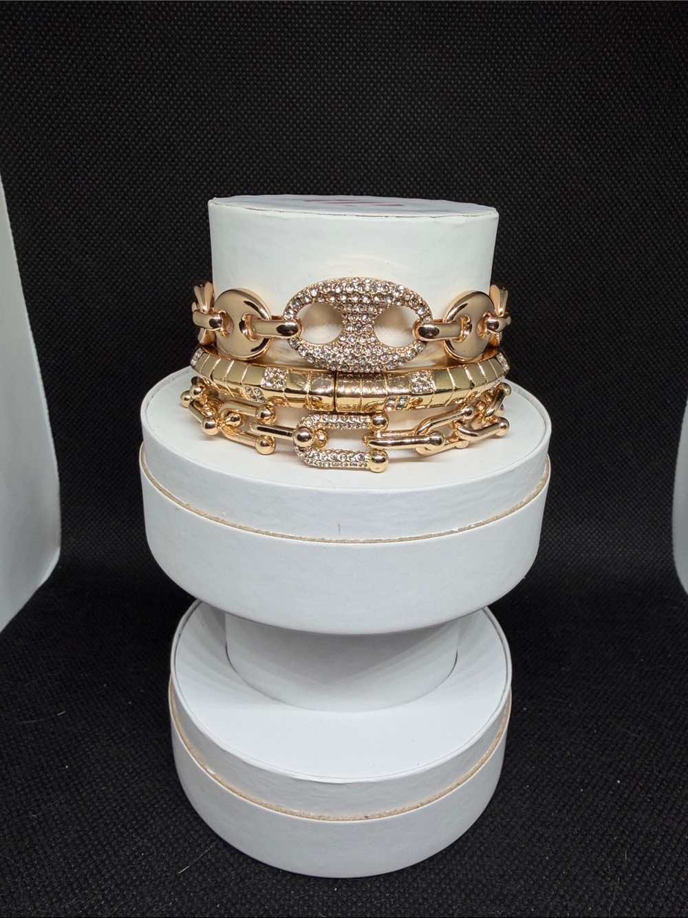 Spring Stack 25: Gold Cz Bracelets
